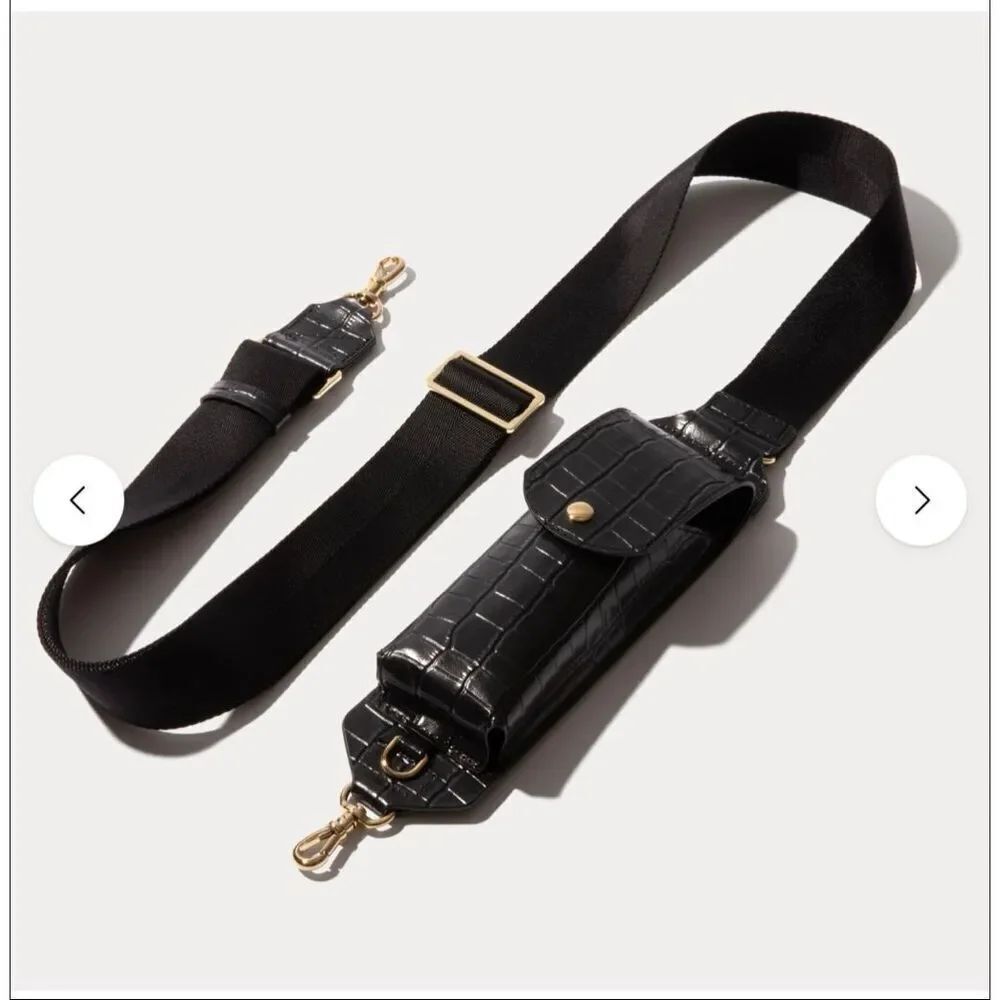 Bandolier black Lana crossbody crocodile/croc sunglasses strap No CASE**nip/nwt